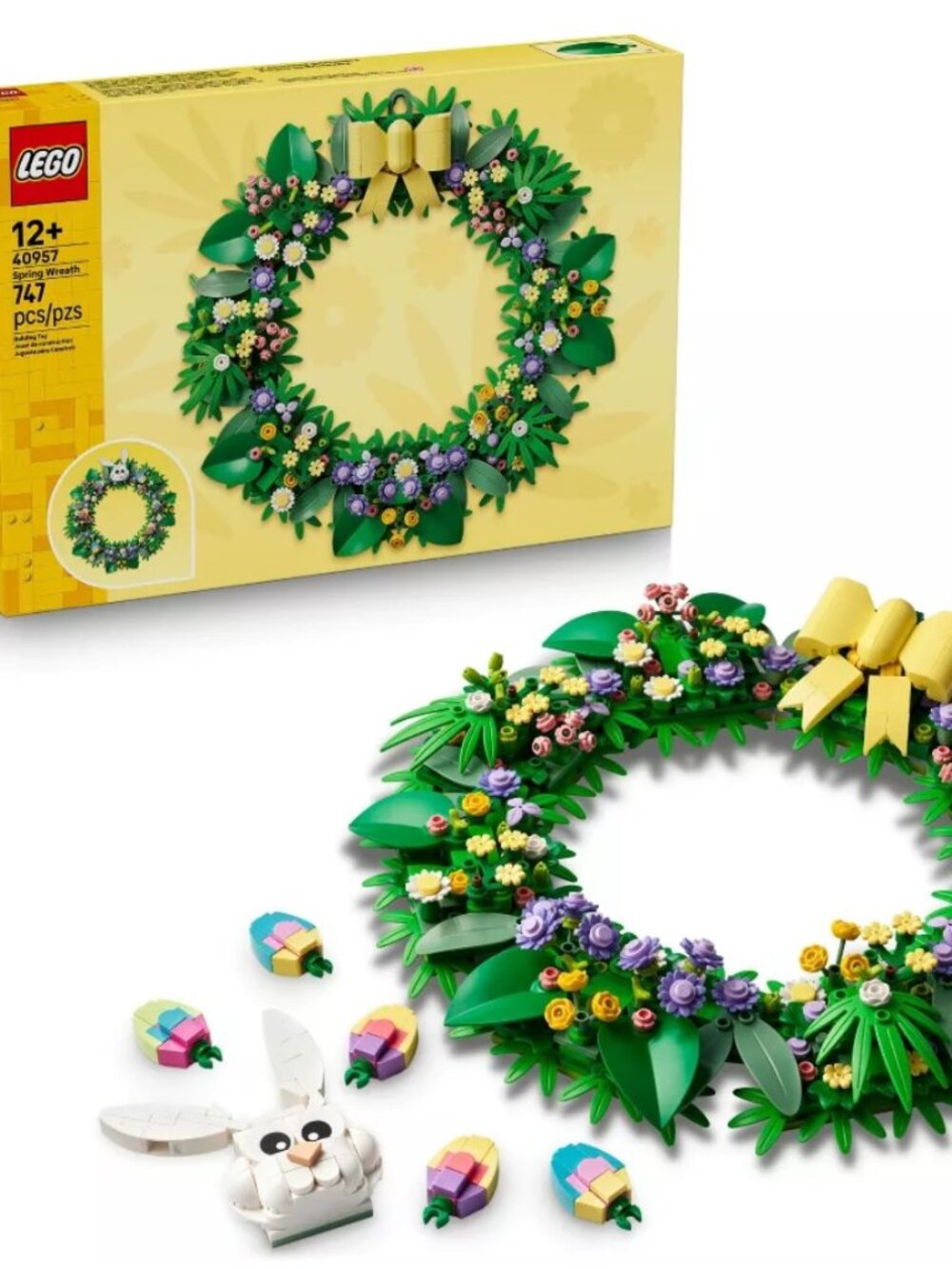 NEW LEGO Spring Wreath - Easter Craft for Kids Set #40957 - 747 Pieces